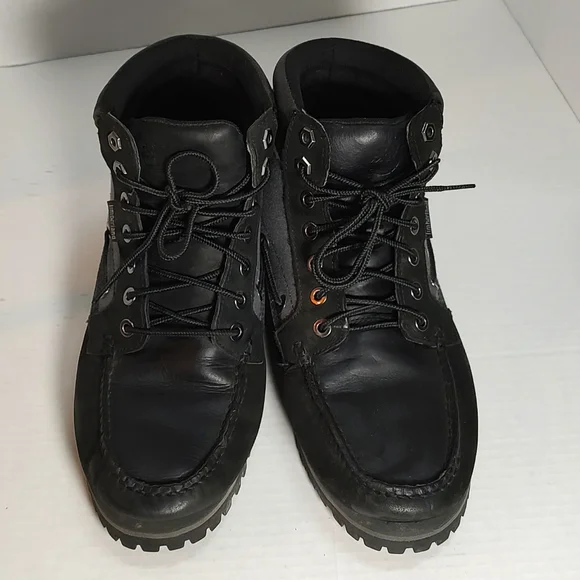 Men's 9 Timberland Boots Black Grey Gray Suede Nubuck - Picture 4 of 8